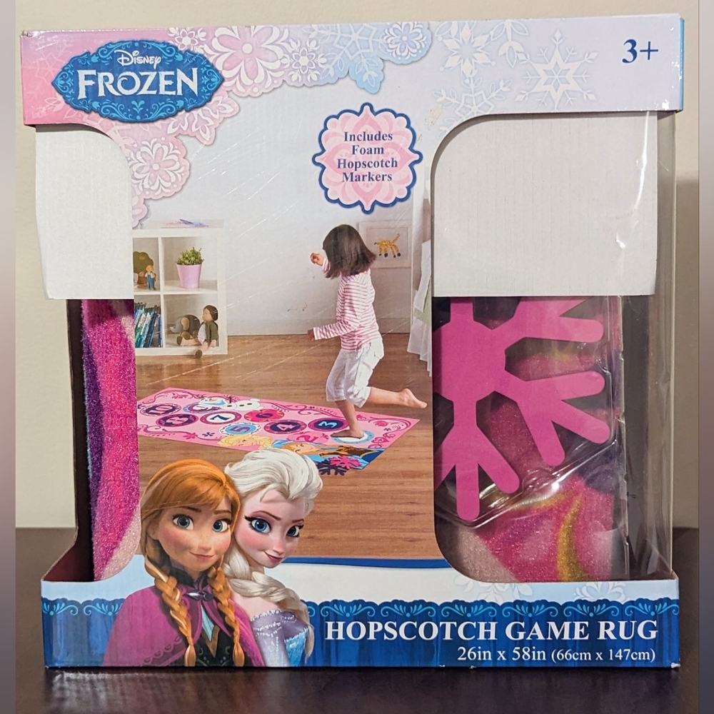 Disney Frozen Hopscotch Game Rug With Snowflake Place Markers
